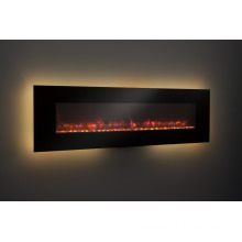 110-120V classic black glass fireplace heater